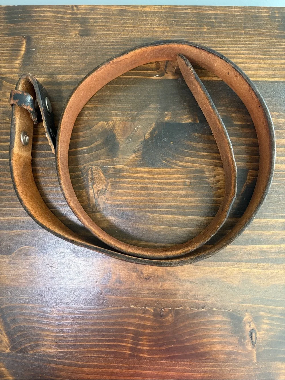 Vintage Brown Leather Men's Belt Strap Unbranded